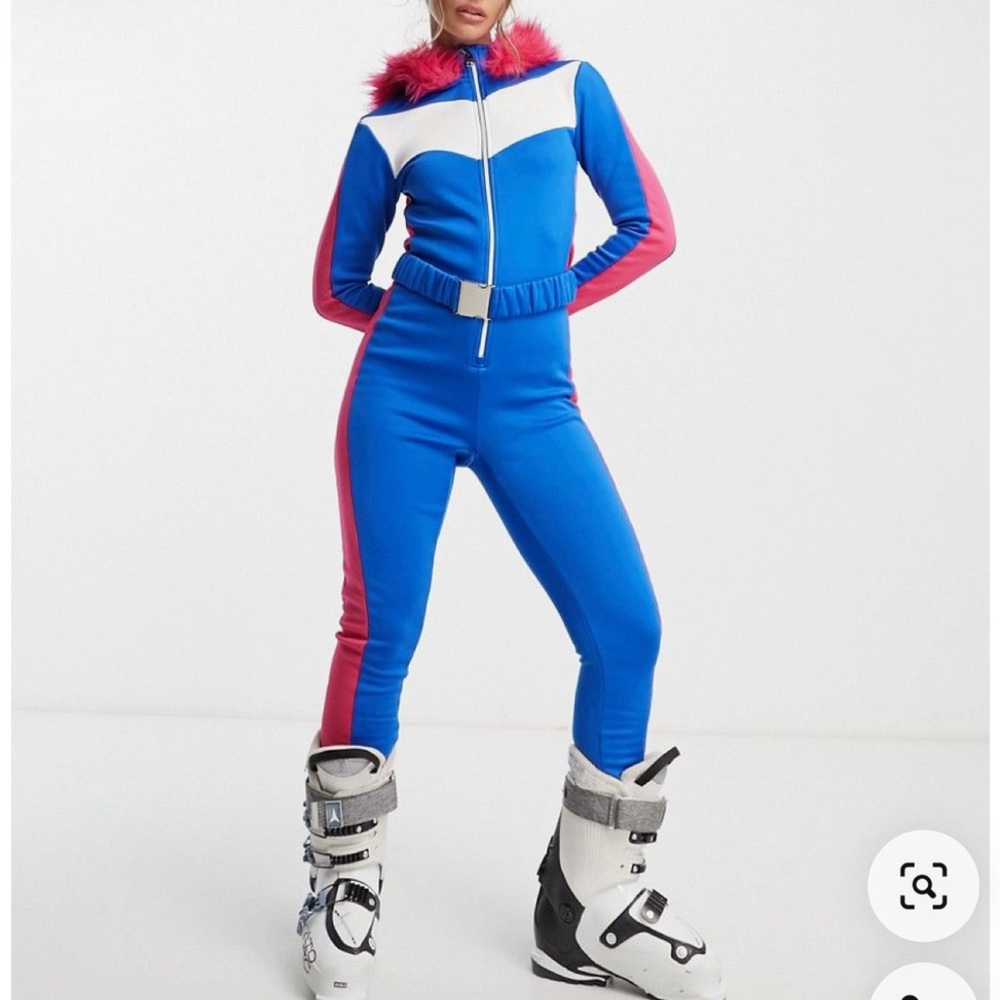 Asos Blue, Pink & White ski suit